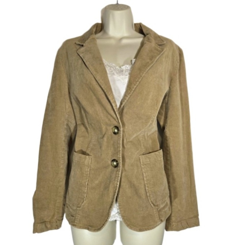 Vtg St. Johns Bay Corduroy 2 Button Blazer Medium Academia Teacher Office Fall